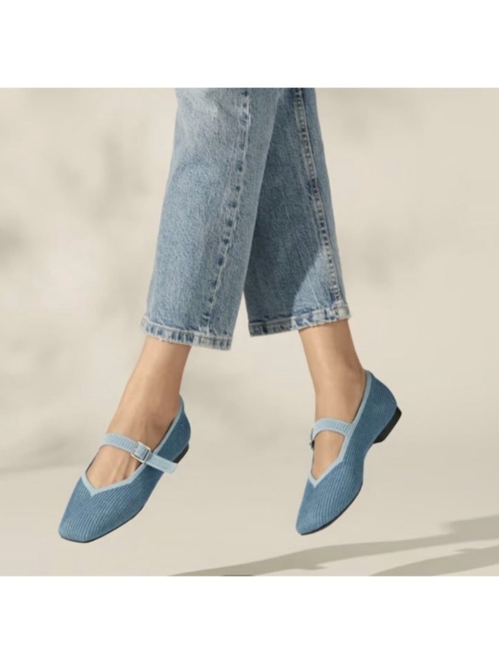 VIVAIA Margot Square Toe Mary Jane Ribbed Knit - Picture 2 of 15